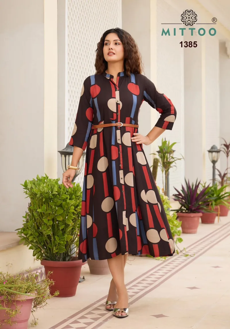 Belt Vol 28 By Mittoo Rayon Printed One Piece Collection 